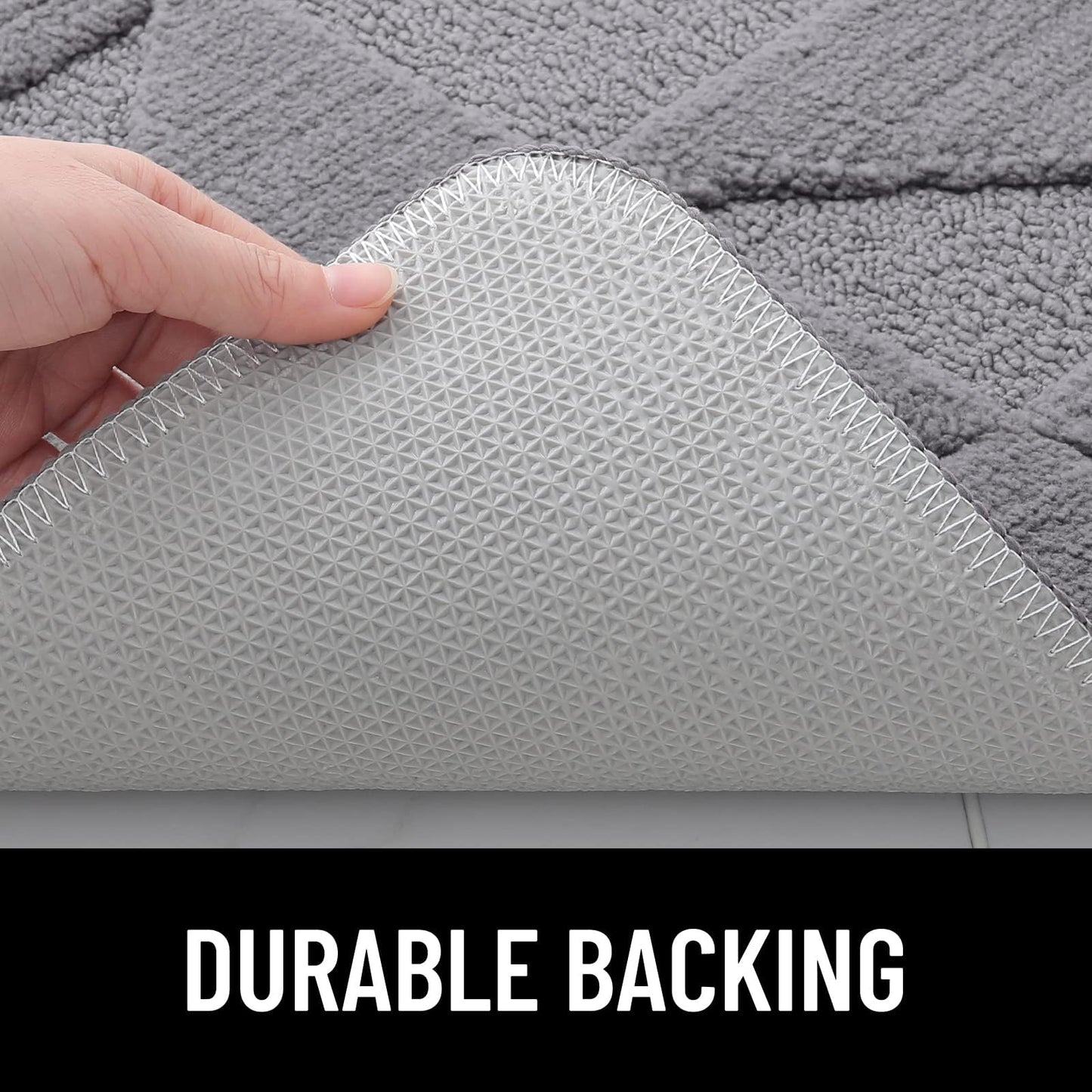 Homaxy Door Mats Indoor, 60 X 90 cm, Machine Washable Inside Door Mat, Dirt Trapper Soft Doormats, Super Absorbent Entrance Rug, Non-slip Floor Mat For Front Back Door, Pets and Dogs (Grey)