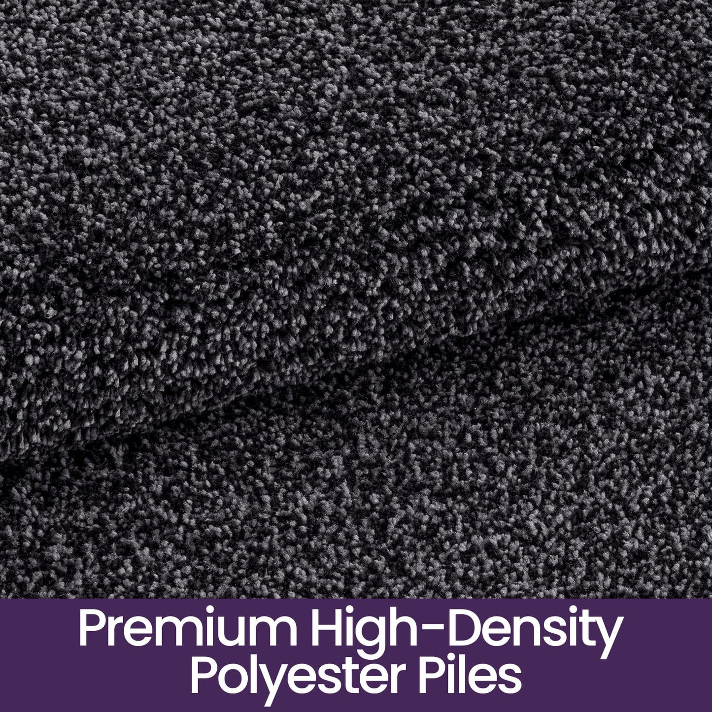 DEXI Dirt Trapper Door Mat Indoor, Non-slip Doormats Inside, Machine Washable, Super Absorbent Entrance Mats Soft Floor Carpet Rug, 50 x 80 cm, Black-Grey