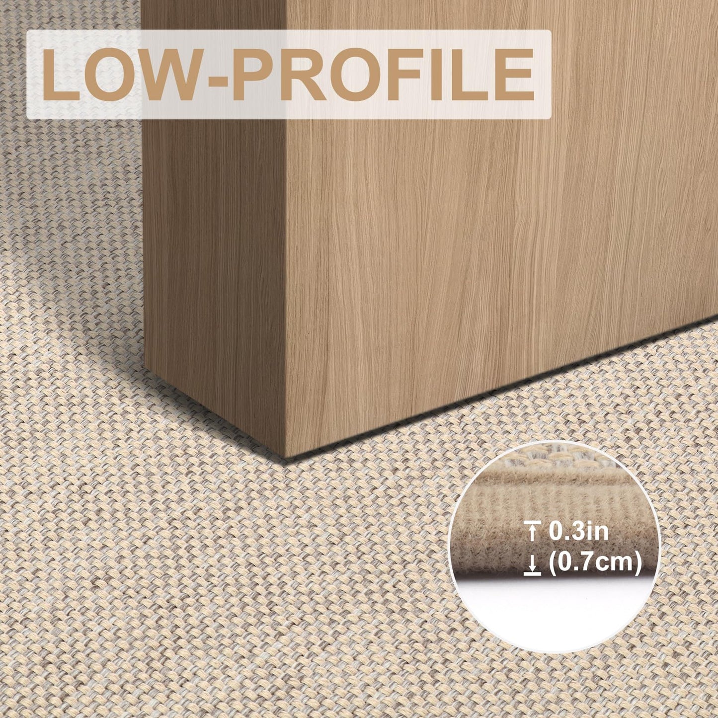 LEKEEPGO Door Mat 43 x 75 cm, Non Slip Door Mat Indoor Entrance, Rubber Backing Indoor Door mats Washable Absorbent Low-Profile Doormat Front Entryway Entry Resist Dirt Inside Door Mats, Khaki