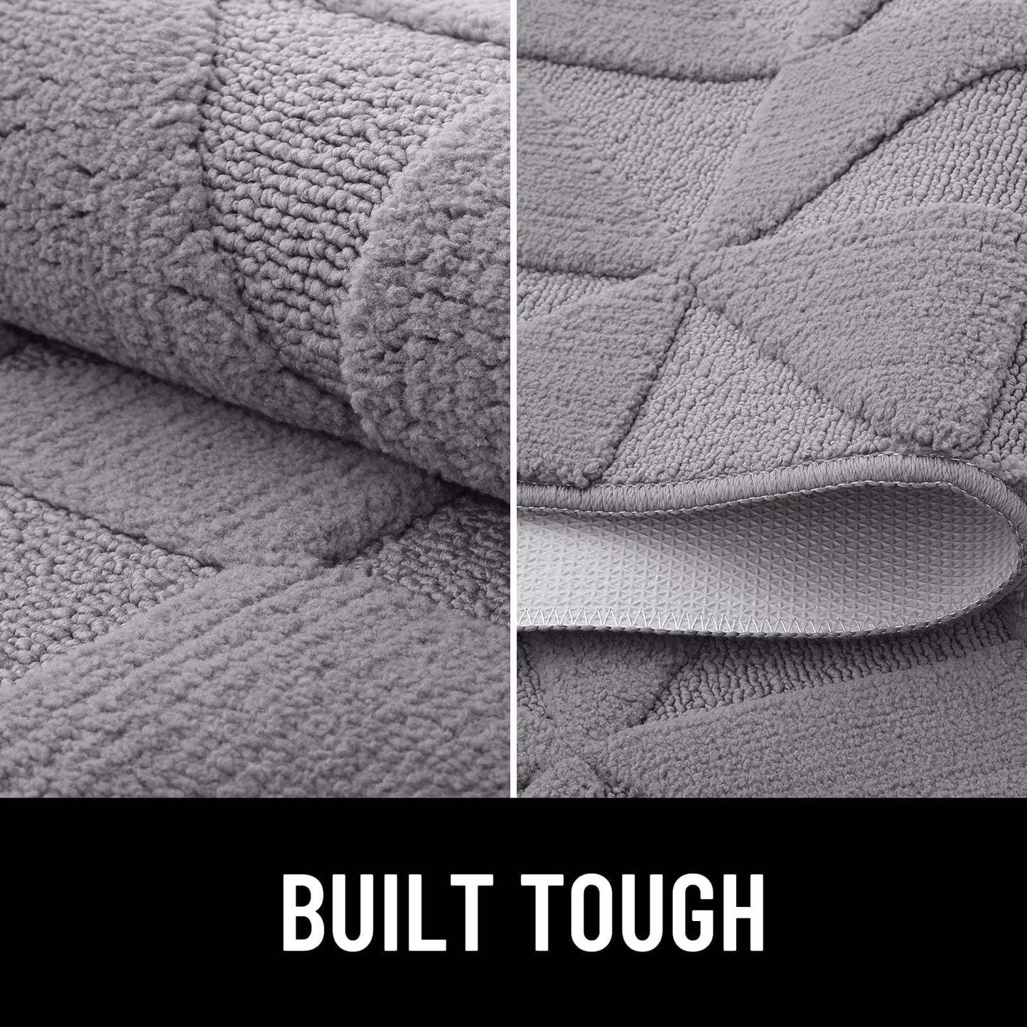 Homaxy Door Mats Indoor, 60 X 90 cm, Machine Washable Inside Door Mat, Dirt Trapper Soft Doormats, Super Absorbent Entrance Rug, Non-slip Floor Mat For Front Back Door, Pets and Dogs (Grey)
