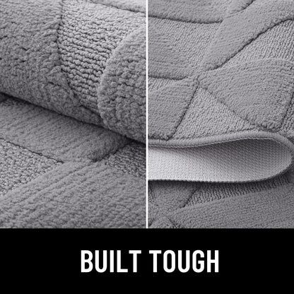 Homaxy Door Mats Indoor, 60 X 90 cm, Machine Washable Inside Door Mat, Dirt Trapper Soft Doormats, Super Absorbent Entrance Rug, Non-slip Floor Mat For Front Back Door, Pets and Dogs (Grey)