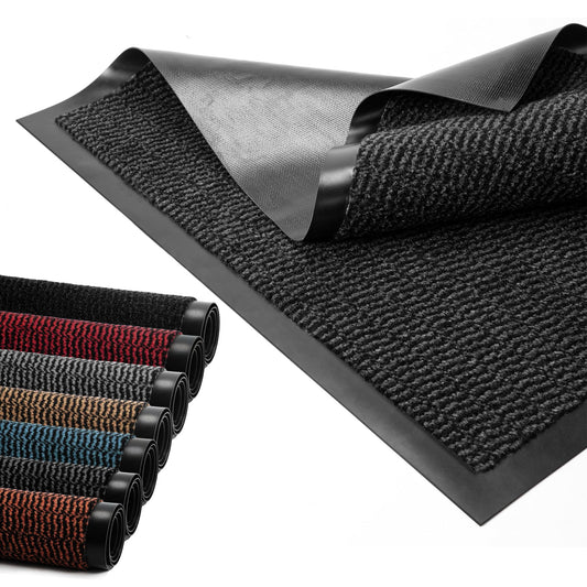 BLADO Door Mat Barrier Mat Non Slip Rubber Mats Washable Heavy Duty | Floor Mats Kitchen Rugs Dirt Trapper Doormat Entrance Rug Shoes Scraper Super Absorbent Carpet (40cm x 60cm, Anthracite)